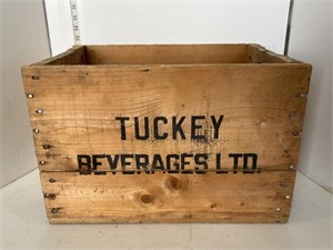 Tuckey Beverages wood crate