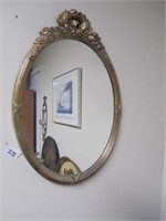 Oval Mirror-Hard Plastic Decorative Frame