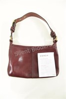 Genuine Coach Leather Burgundy Shoulder Purse