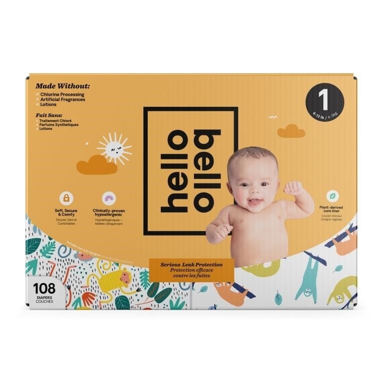 Hello Bello Disposable Diapers Size 1 (8-12 lbs),