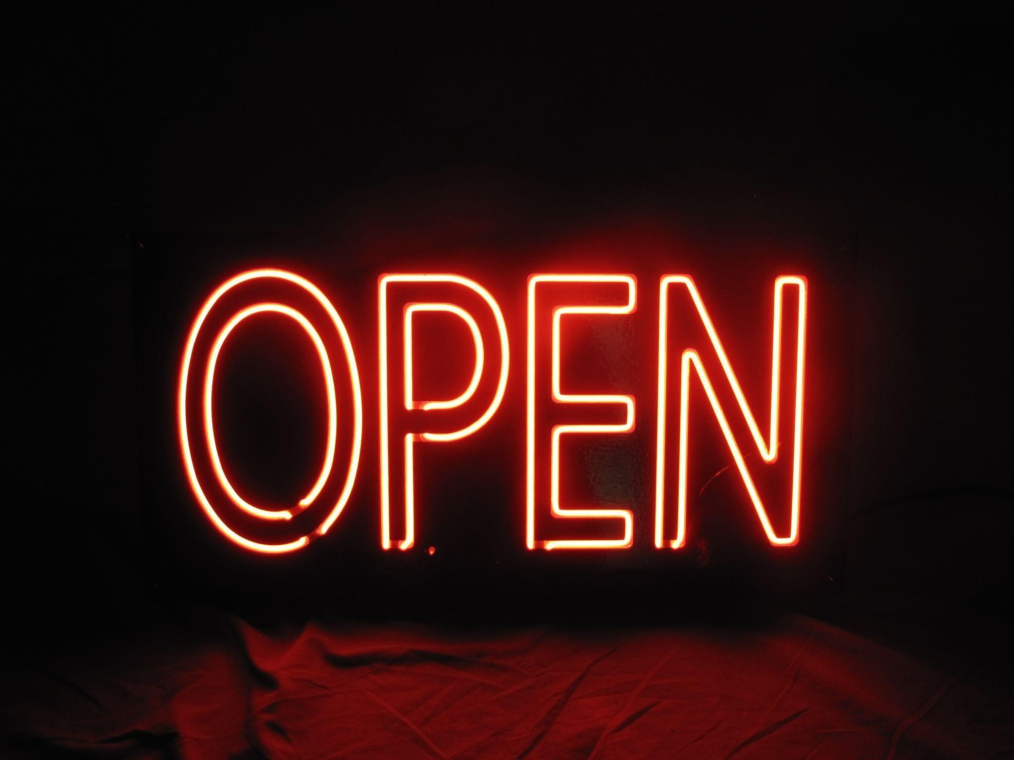 Light Up Open Neon Style Sign
