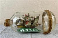 Collectible Glass Bottle with Ship Inside