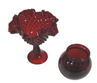 Fenton glassware-RED