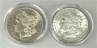 1883-O & 1900 Morgan Silver Dollars.