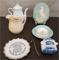 Box with Teapot, Covered Dish, Plaque Misc