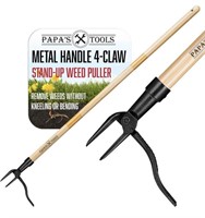 PAPA'S TOOLS WEEDER - STAND UP WEED PULLER WOODEN