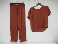 Ekouaer Women's MD 2-Piece Satin Pajama Set,