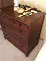 6 drawer antique wood dresser