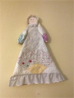 Fabric craft doll wall decor