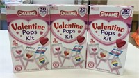 3x Charms Valentine Pops Kits