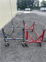 (2) Large Metal V Carts