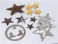 Texas Stars of Various Metals