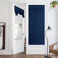 HOMEIDEAS Navy French Door Curtains Blue Privacy
