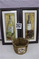 Wine Prints & Basket