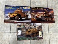 3 Military Tank Model Kits