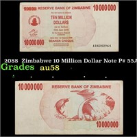 2088  Zimbabwe 10 Million Dollar Note P# 55A Grade