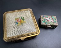 Vintage compact and mini box