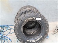 3 Mudzilla 245-75 R16 Mud Tyres (As New)