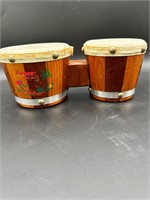 Vintage Wooden Bongo Drums