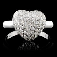 14K White Gold 0.56ctw Diamond Ring