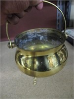 Vintage Brass small Cauldron with Handle