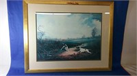 Scenic hounds lithograph - 33x27H