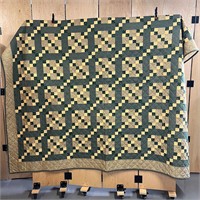 Green + Yellow 9-Patch Quilt
