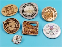 Assorted Fur Rondy and state fair pins