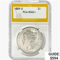 1889-O Morgan Silver Dollar PGA MS62+