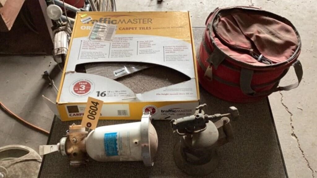 Carpet Tiles, Torch, Automatic Chlorinater and