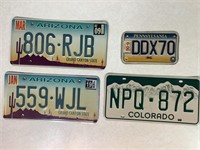 4 License Plates, 1 Is Motorcycle