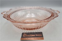 Pink Glass Anchor Hocking Bowl