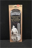 Cowboy Courage Nostalgic Tin Thermometer