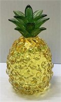 Golden crystal pineapple figurine 4 1/2 inches