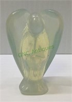 Carved opalite angle figurine 3 inches tall.