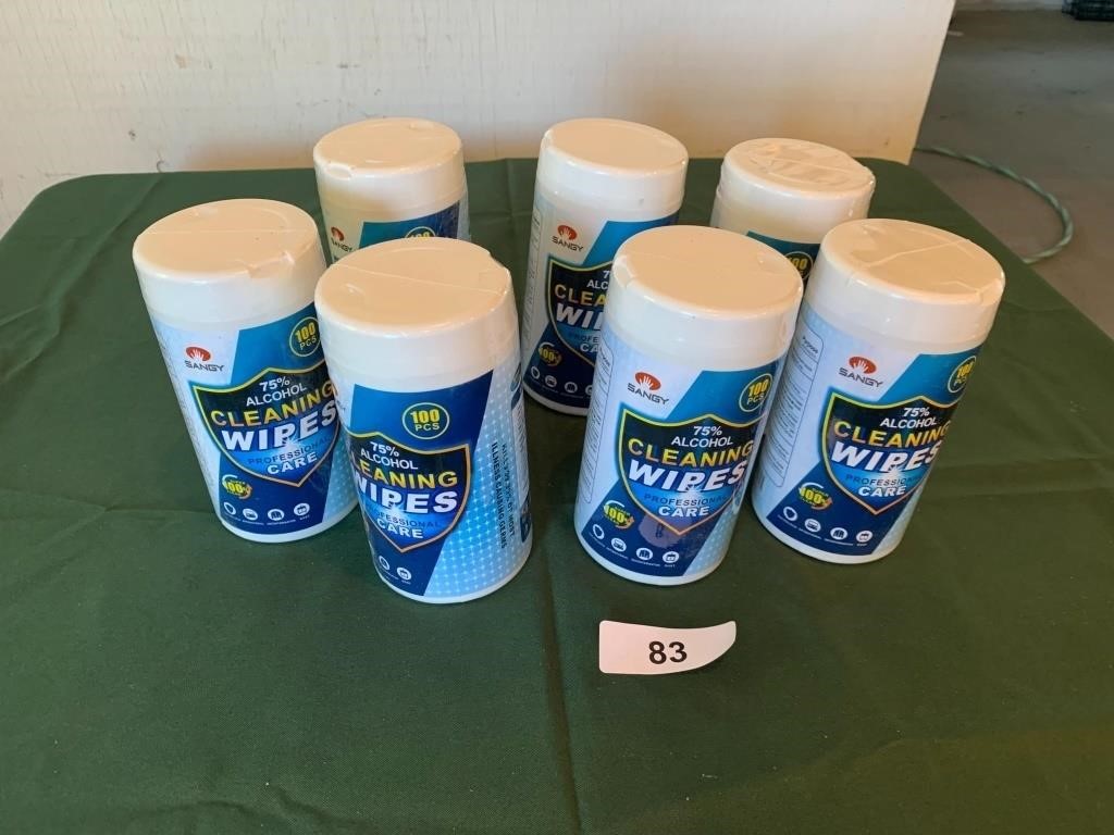 (7) Containers of Cleaning Wipes