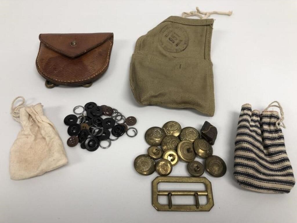 Canadian Military pouches and buttons