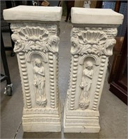 Heavy Plaster Plant Stands w/Nude Ladies