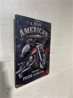 Motorcycle tin sign 12”x16.5”