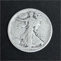 1918-S Walking Liberty Silver Half Dollar