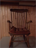 Vintage Rocking Chair With Cushion