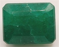 (KK) Green Jadeite Gemstone - Emerald Cut -