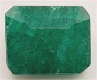 (KK) Green Jadeite Gemstone - Emerald Cut - 16.42