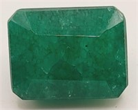 (KK) Green Jadeite Gemstone - Emerald Cut - 17.8