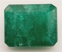 (KK) Green Jadeite Gemstone - Emerald Cut - 12.99