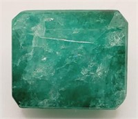 (KK) Green Jadeite Gemstone - Emerald Cut - 16.65