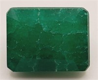(KK) Green Jadeite Gemstone - Emerald Cut - 16.2