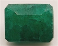(KK) Green Jadeite Gemstone - Emerald Cut - 17.01