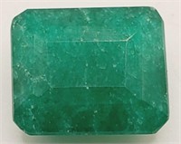 (KK) Green Jadeite Gemstone - Emerald Cut - 14.3