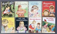 Eight Vintage Children Themed Golden Books